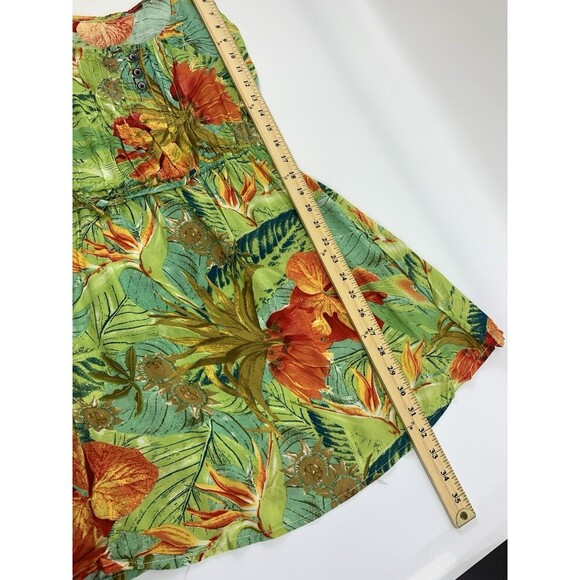 Raya Sun Dress Lot Of 2 Short Scoop Neck Pink Green Floral Beach Wear New Small - Picture 16 of 16